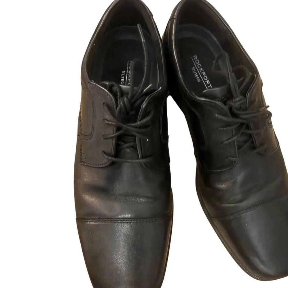 Rockport‎ Black Leather Dress Shoes Mens 11
